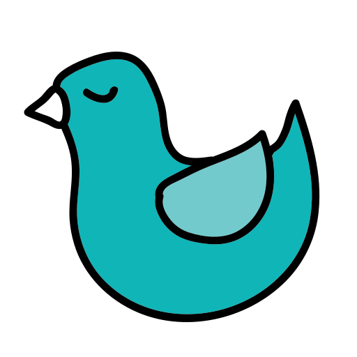 Un oiseau bleu posé sur un fond blanc