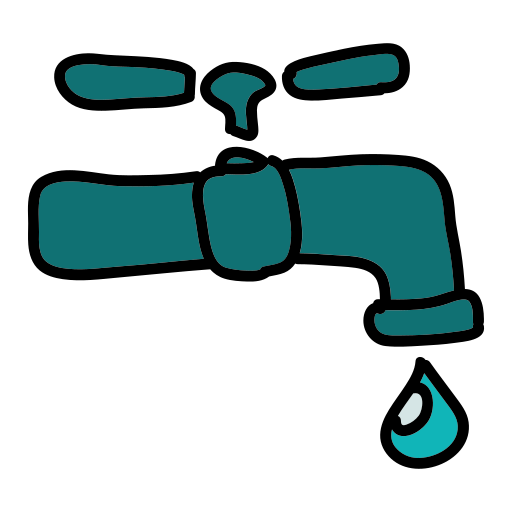 Uma torneira de água com uma gota saindo dela