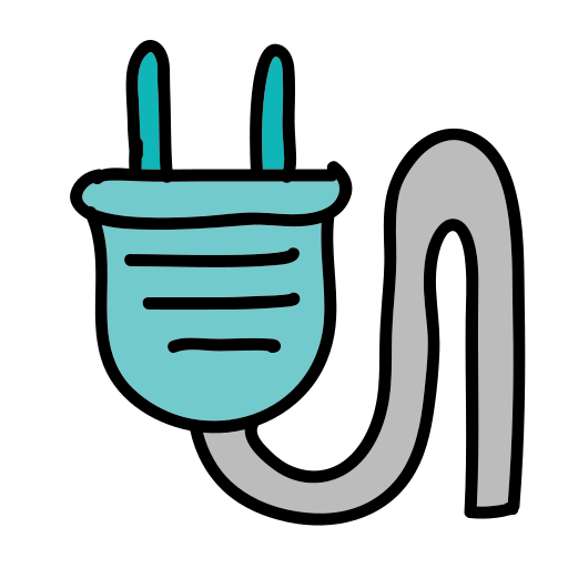 A drawing of a hook on a wall