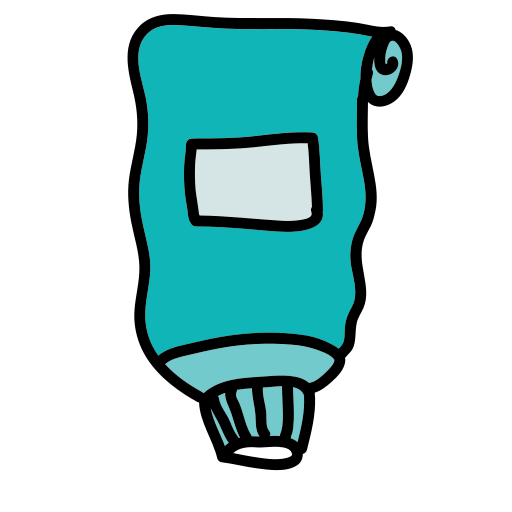 A blue object with a white background