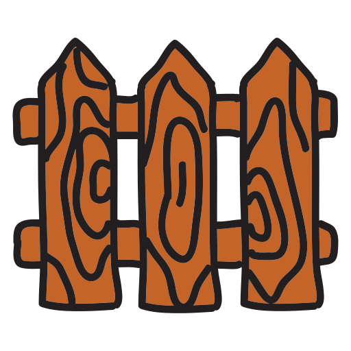 Picket Fence, Wooden Textured, Rounded Edges. Vector Stock Illustration  Stock Vector - Illustration of endless, cartoon: 151882431, image size:3000x3000