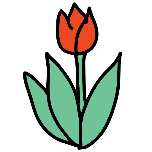 A red flower with green leaves on a white background