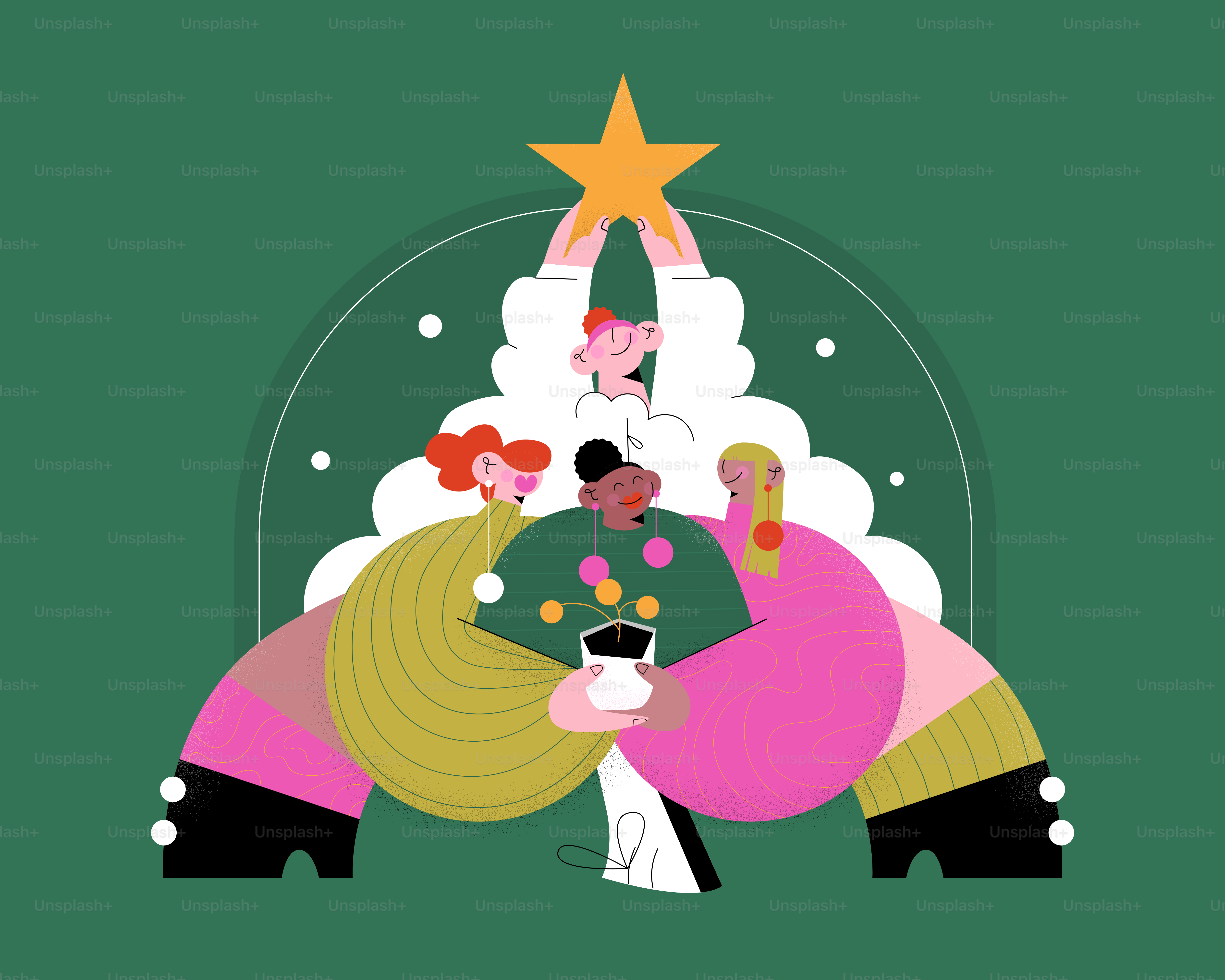 A green background with an image of a man and a woman on top of a