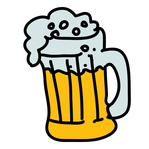 A mug of beer with foamy bubbles