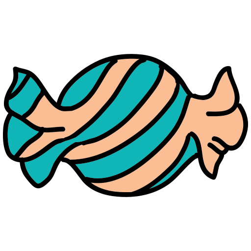 A blue and orange striped fish on a white background