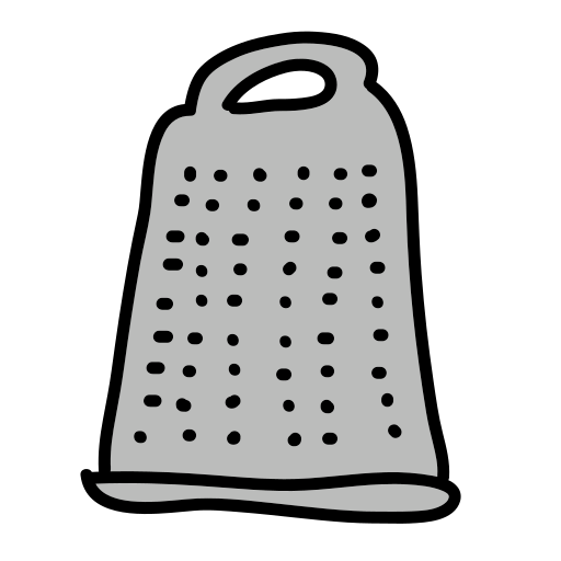 A grater on a white background