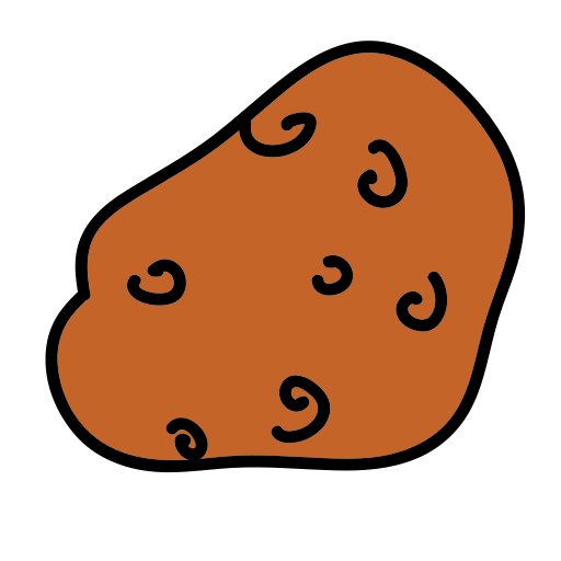 A drawing of a piece of food on a white background