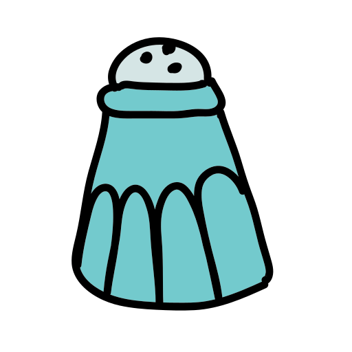 A blue object with a white top on a white background