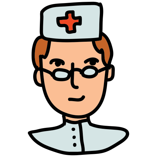 A man with a red cross on his hat