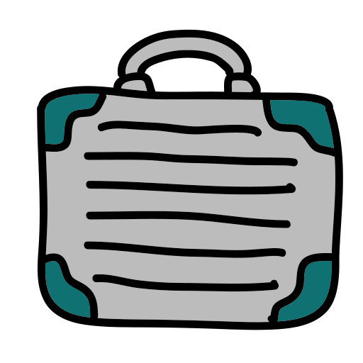 A suitcase with a handle on it