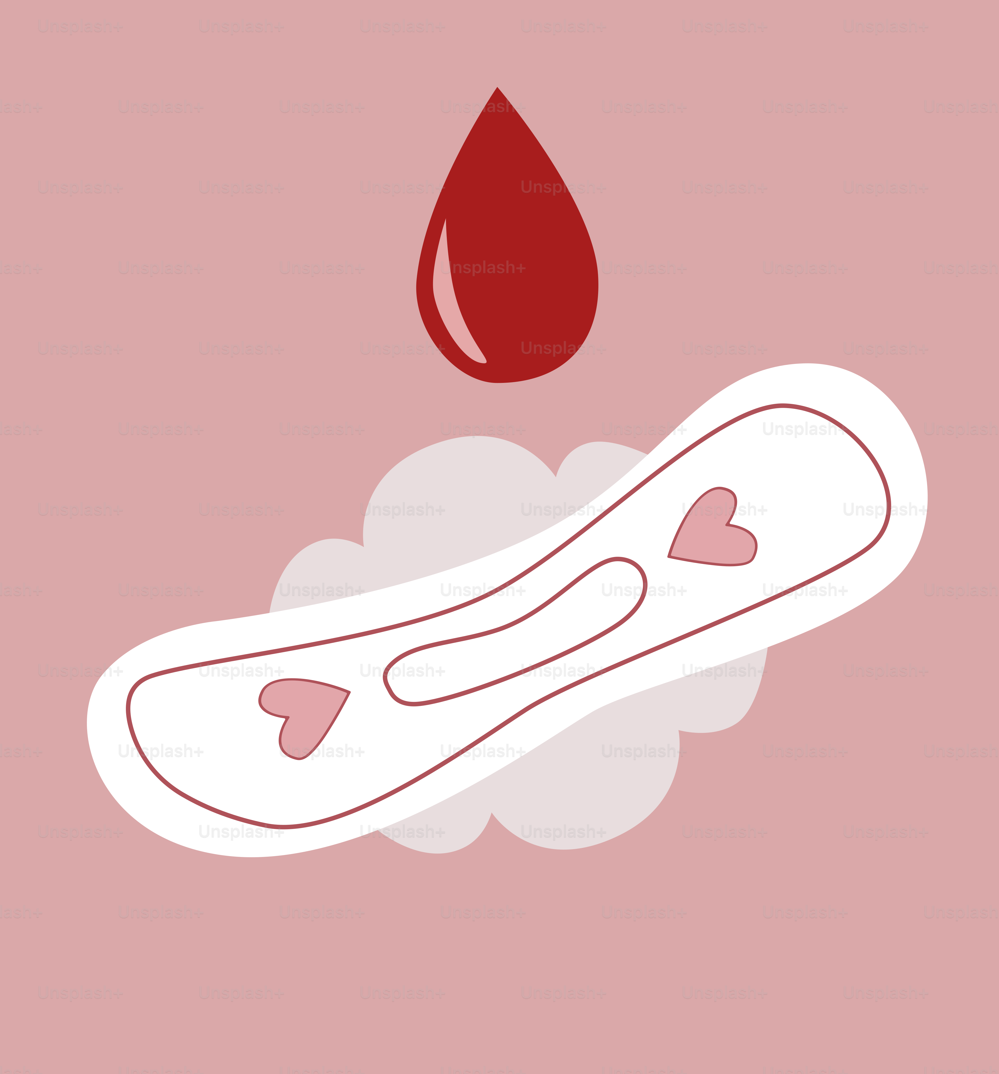 A picture of a blood drop on a pink background