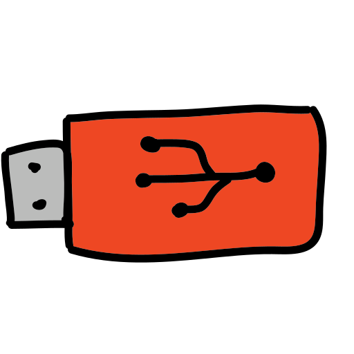 A red object with two black dots on it