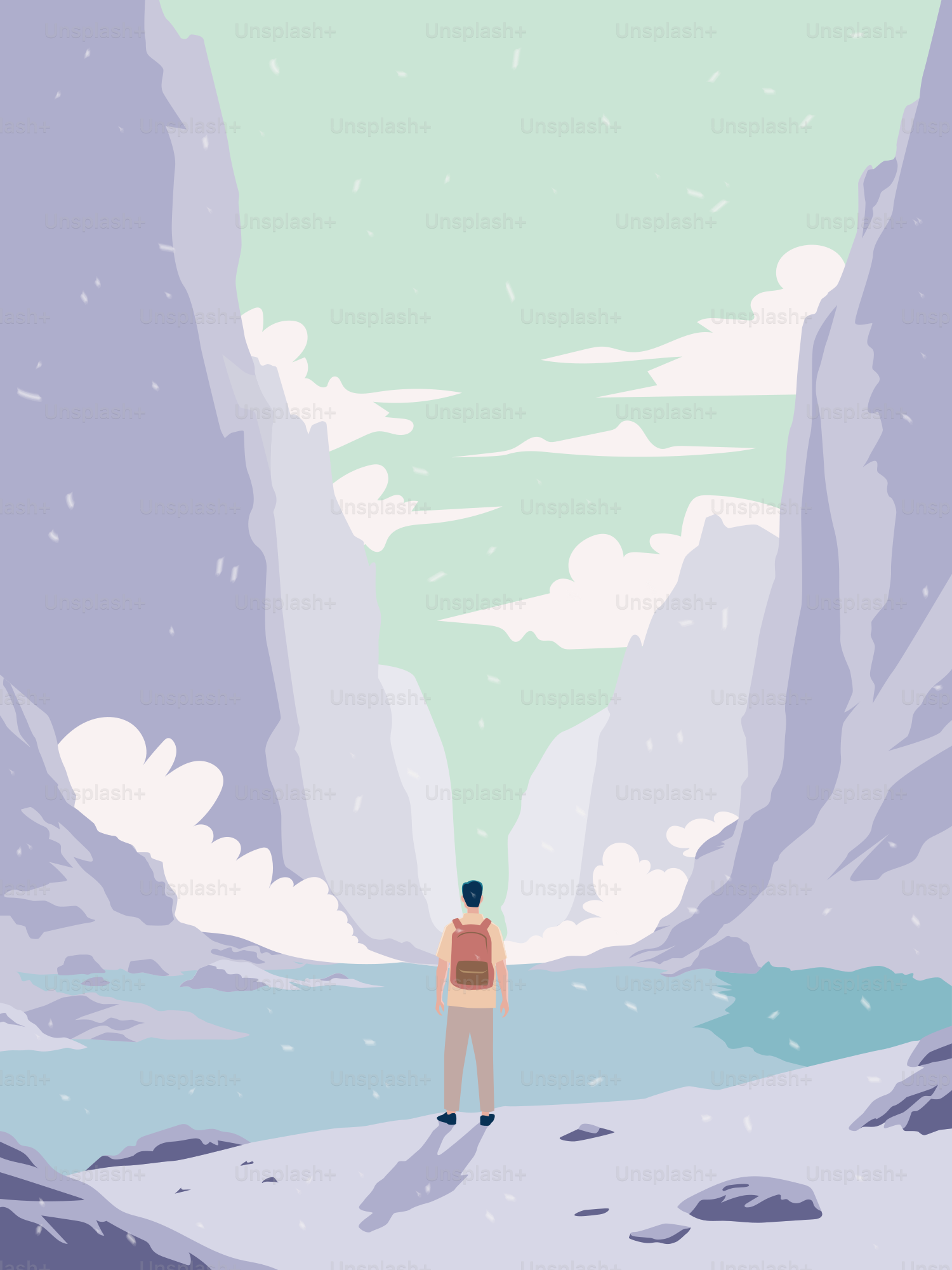 A man standing in front of a mountain