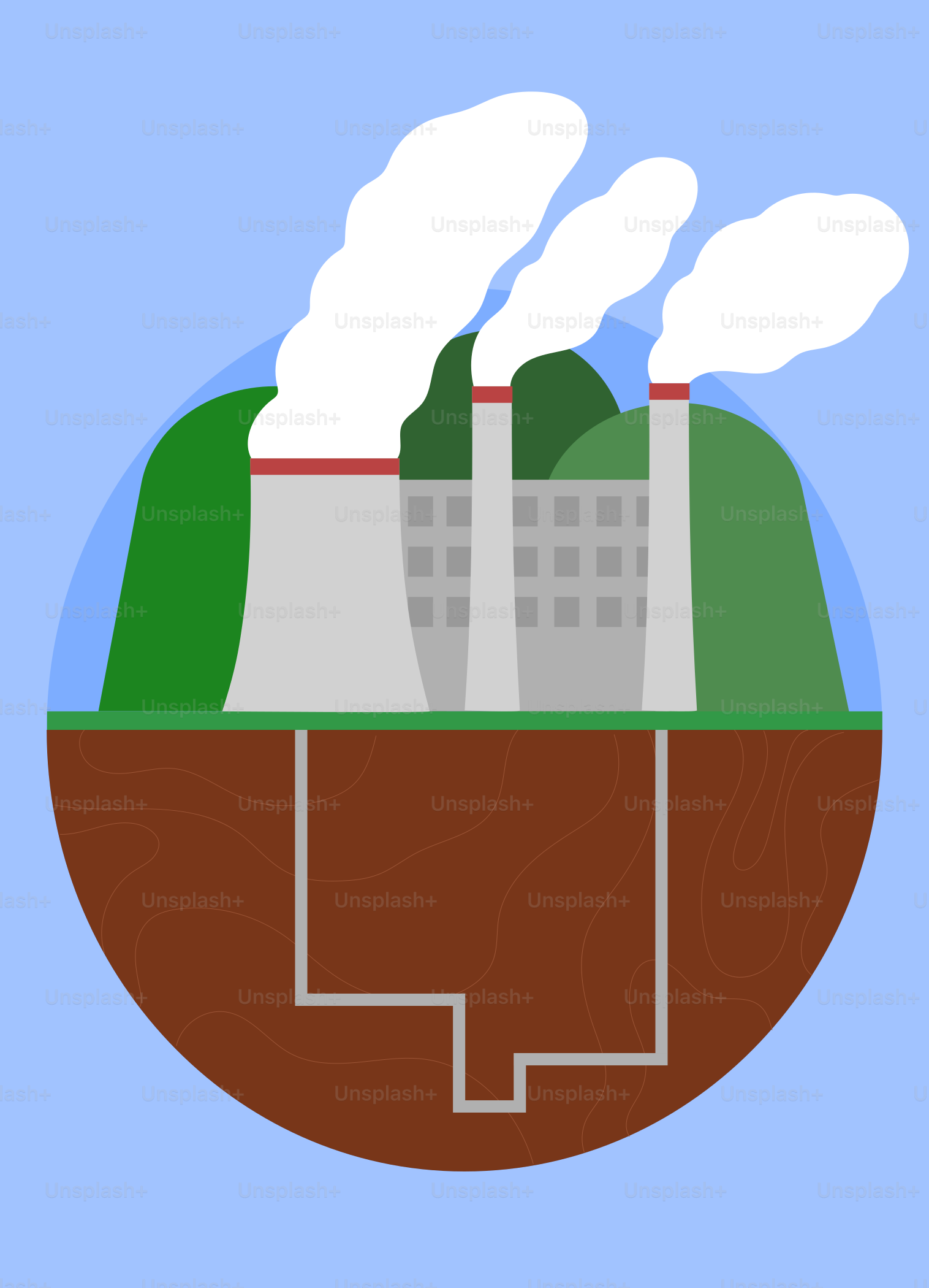 L'immagine di una fabbrica da cui esce del fumo vettoriale – Immagine  gratis di Illustrazione su Unsplash, image size:3000x4155