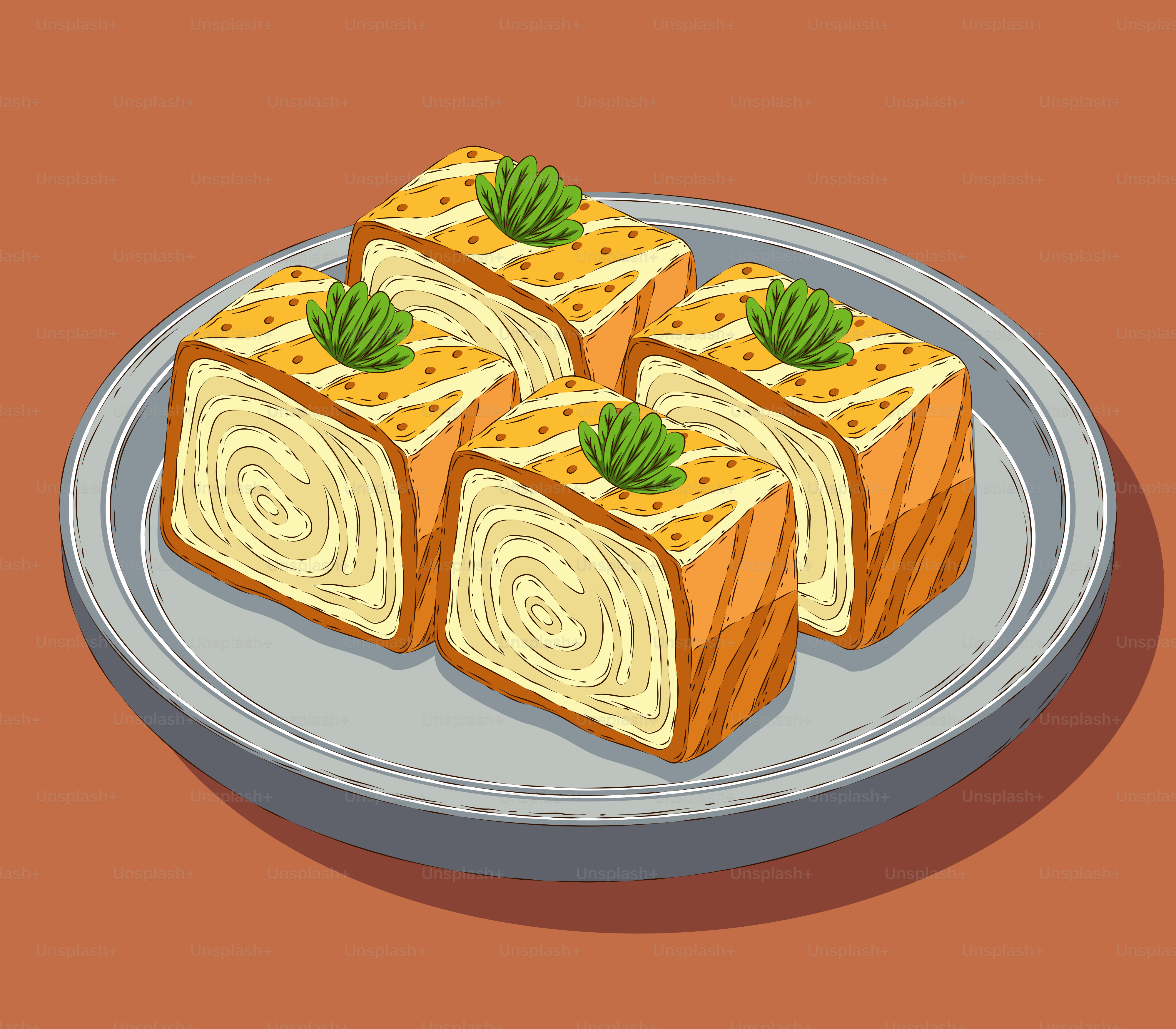 A plate that has some food on it