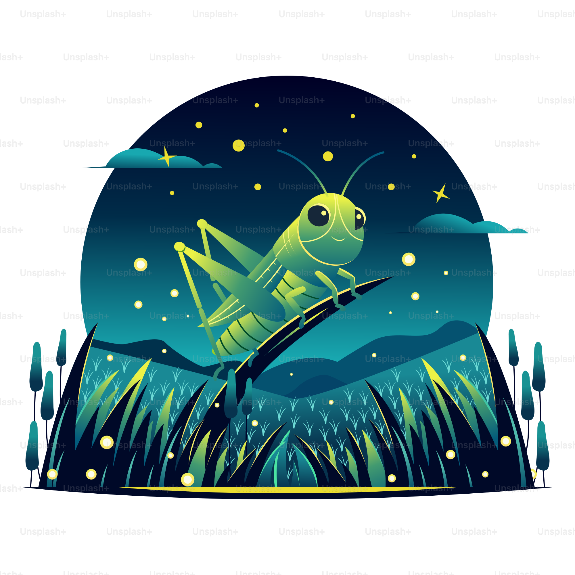 A grasshopper sitting on top of a plant