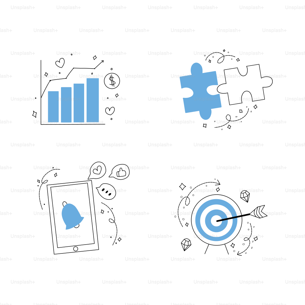 A white background with blue icons and arrows