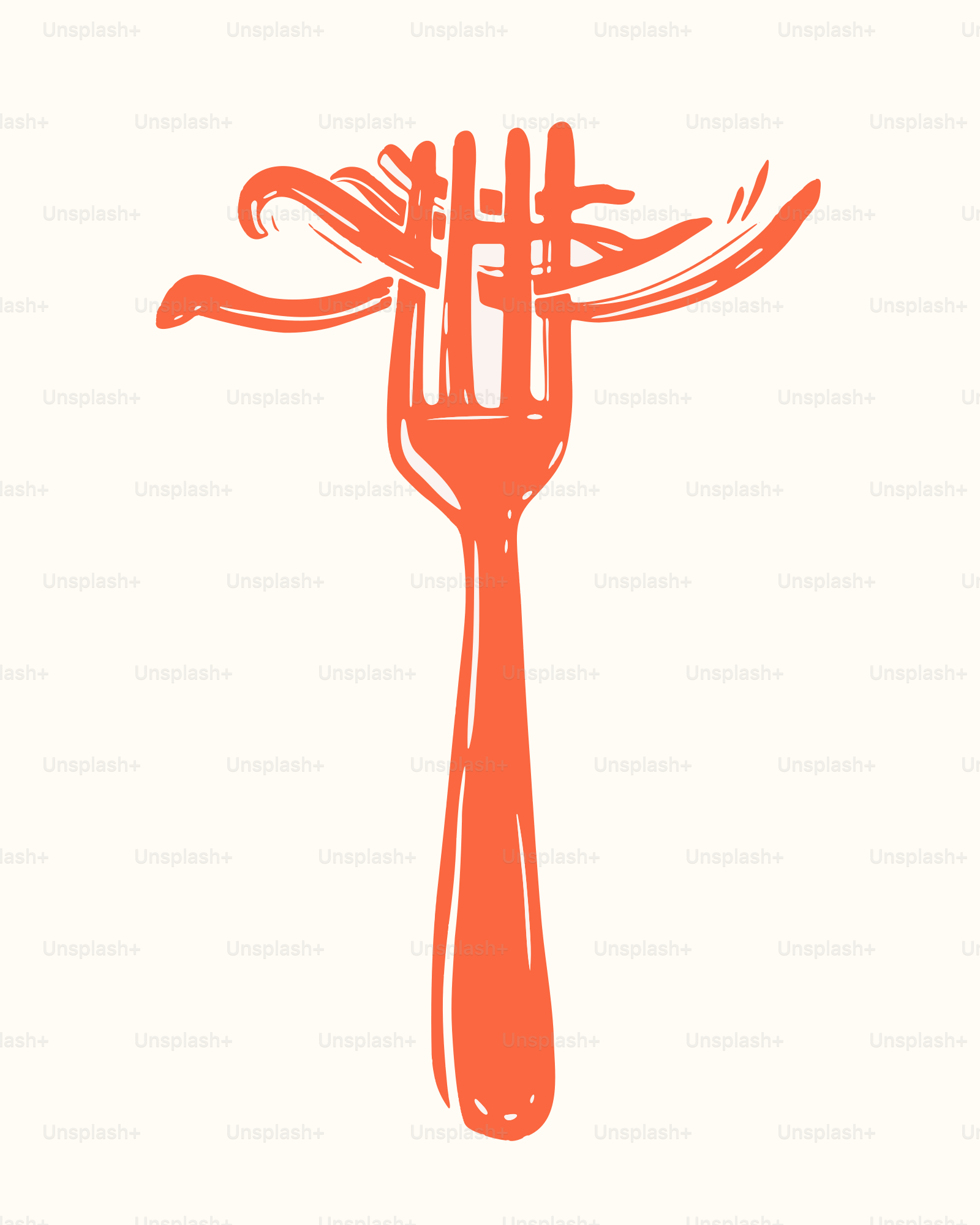 A fork with a knife and fork stuck in it