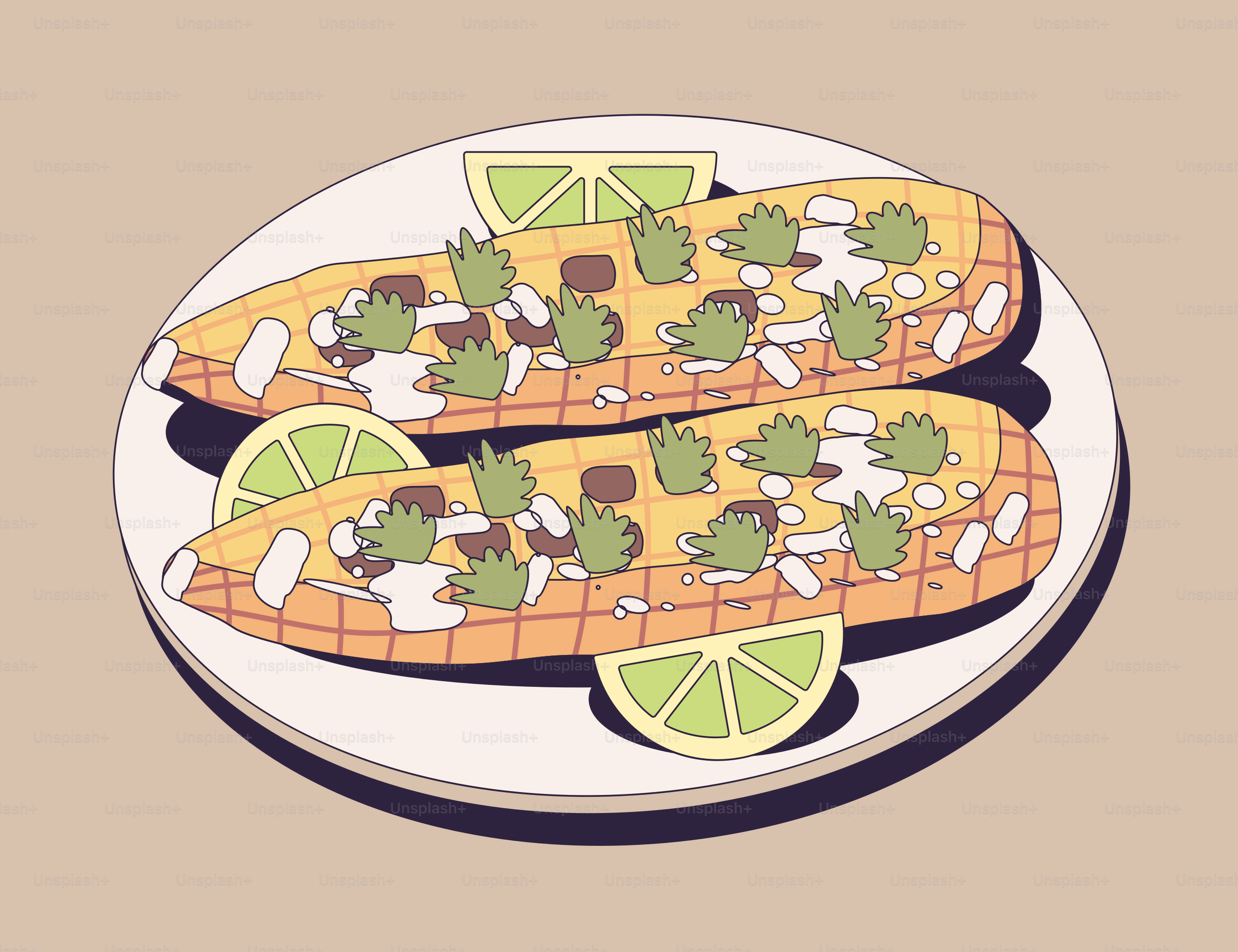 A plate of corn on the cob with limes