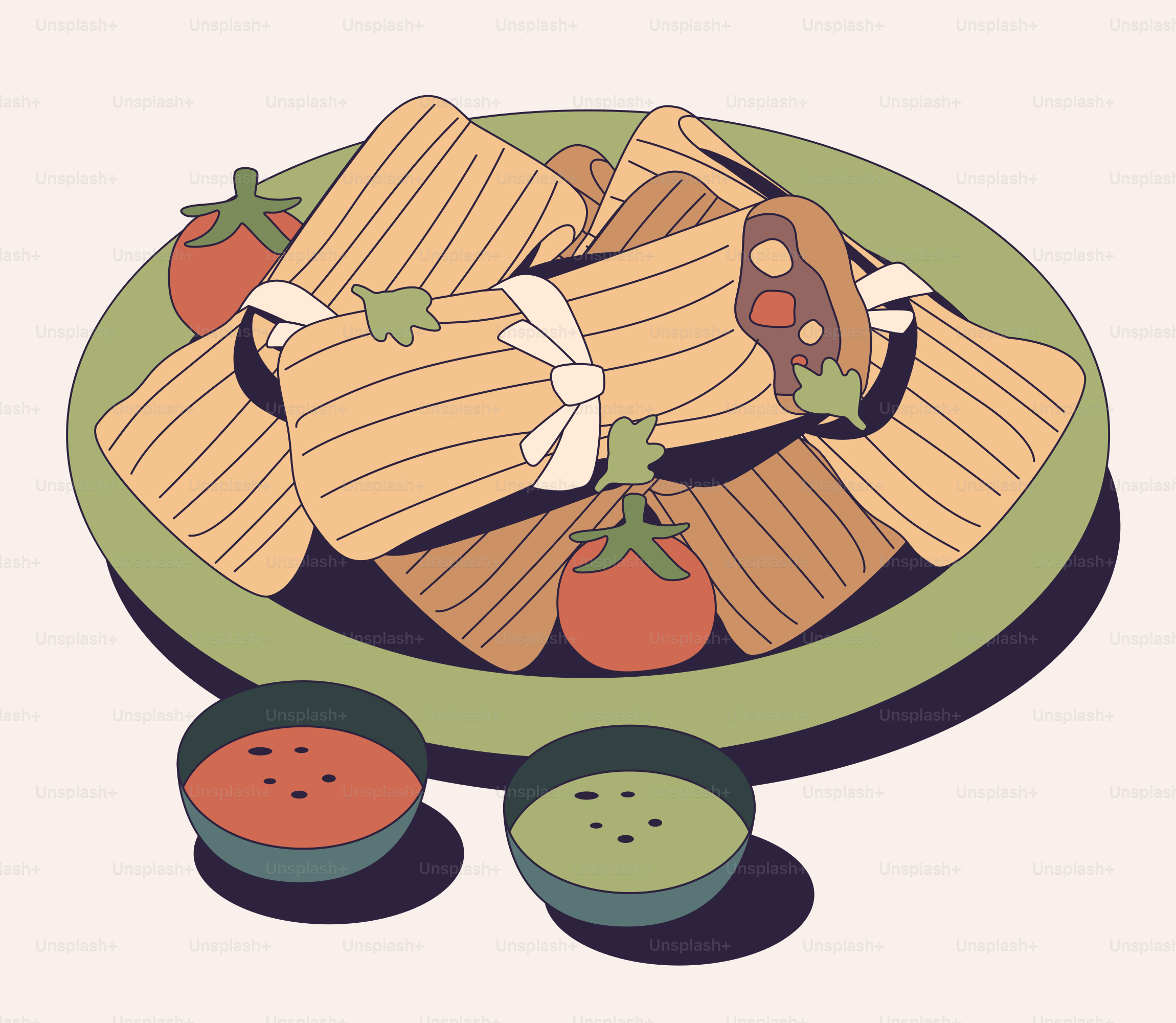 Une assiette de pâtes avec des tomates et des sauces