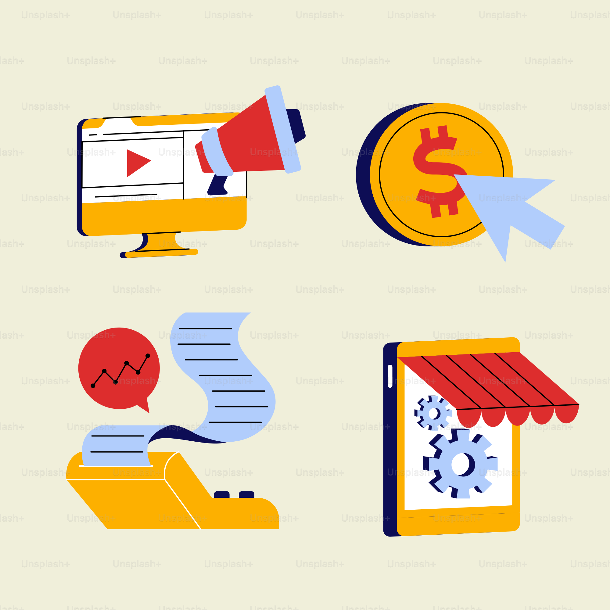 A bunch of different items that are on a table