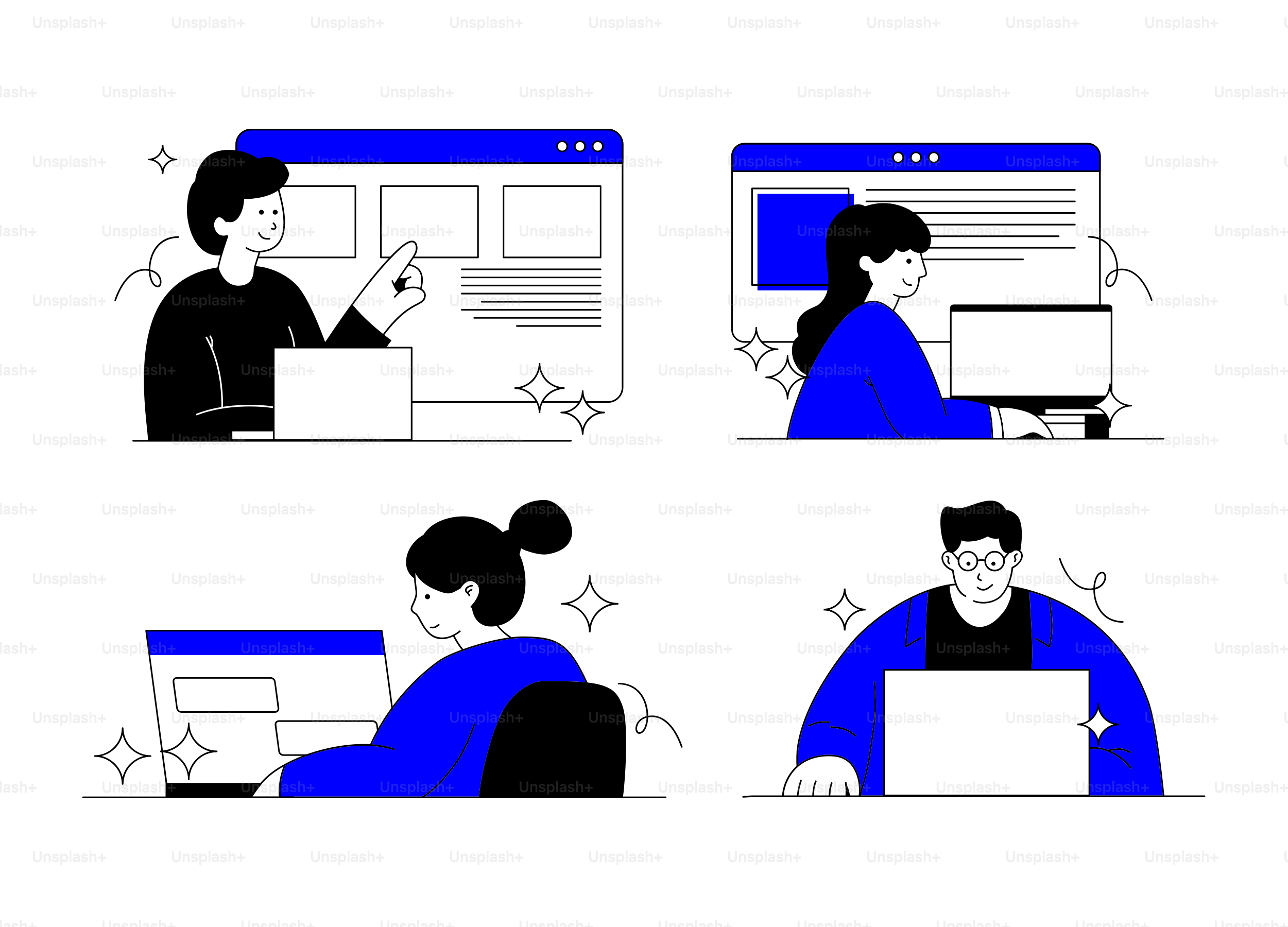 Eine Person, die an einem Schreibtisch mit einem Laptop sitzt