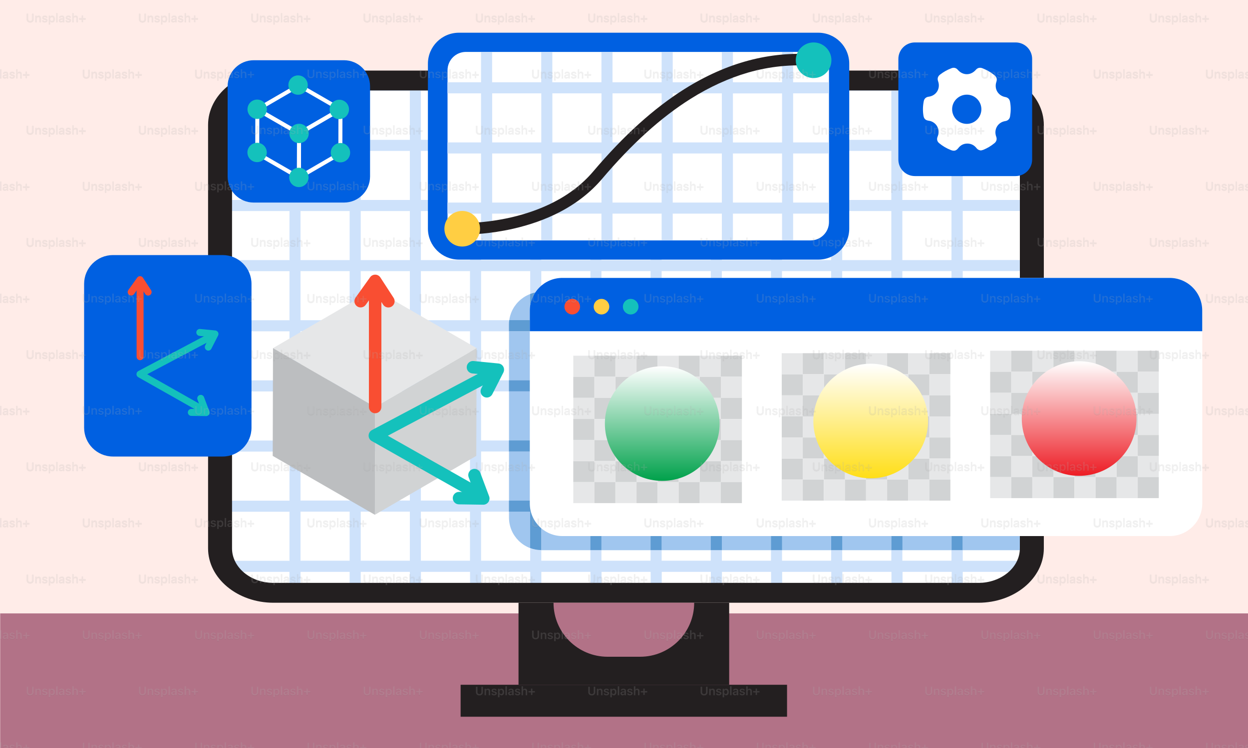 A computer screen with a diagram on it