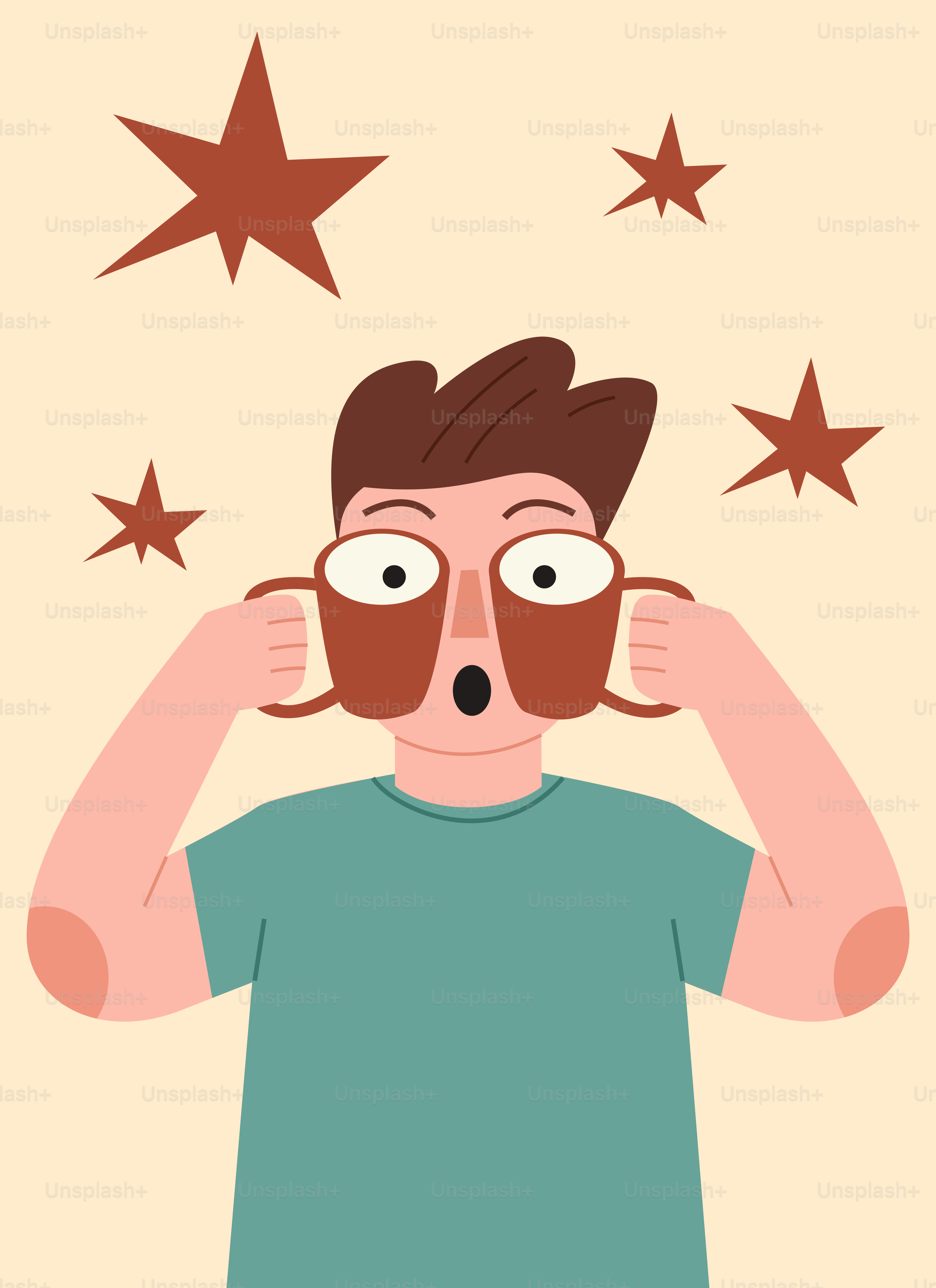 A man with a surprised look on his face