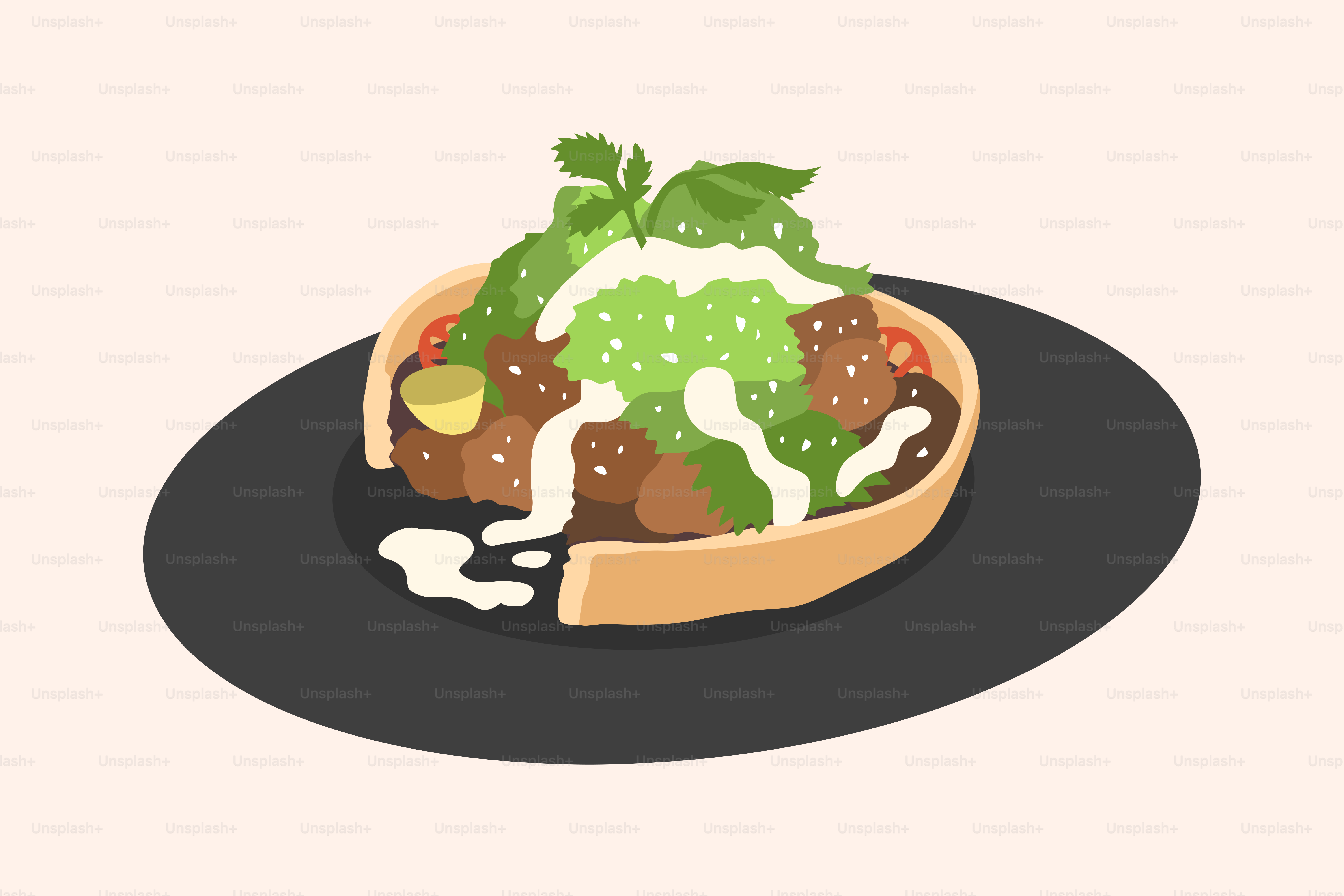 Une assiette de nourriture avec de la viande et des légumes