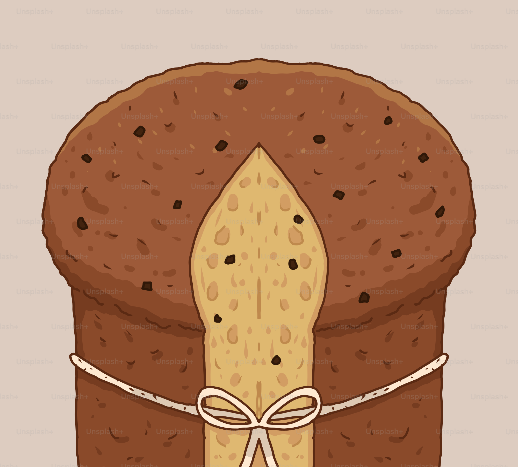 리본을 묶은 케이크