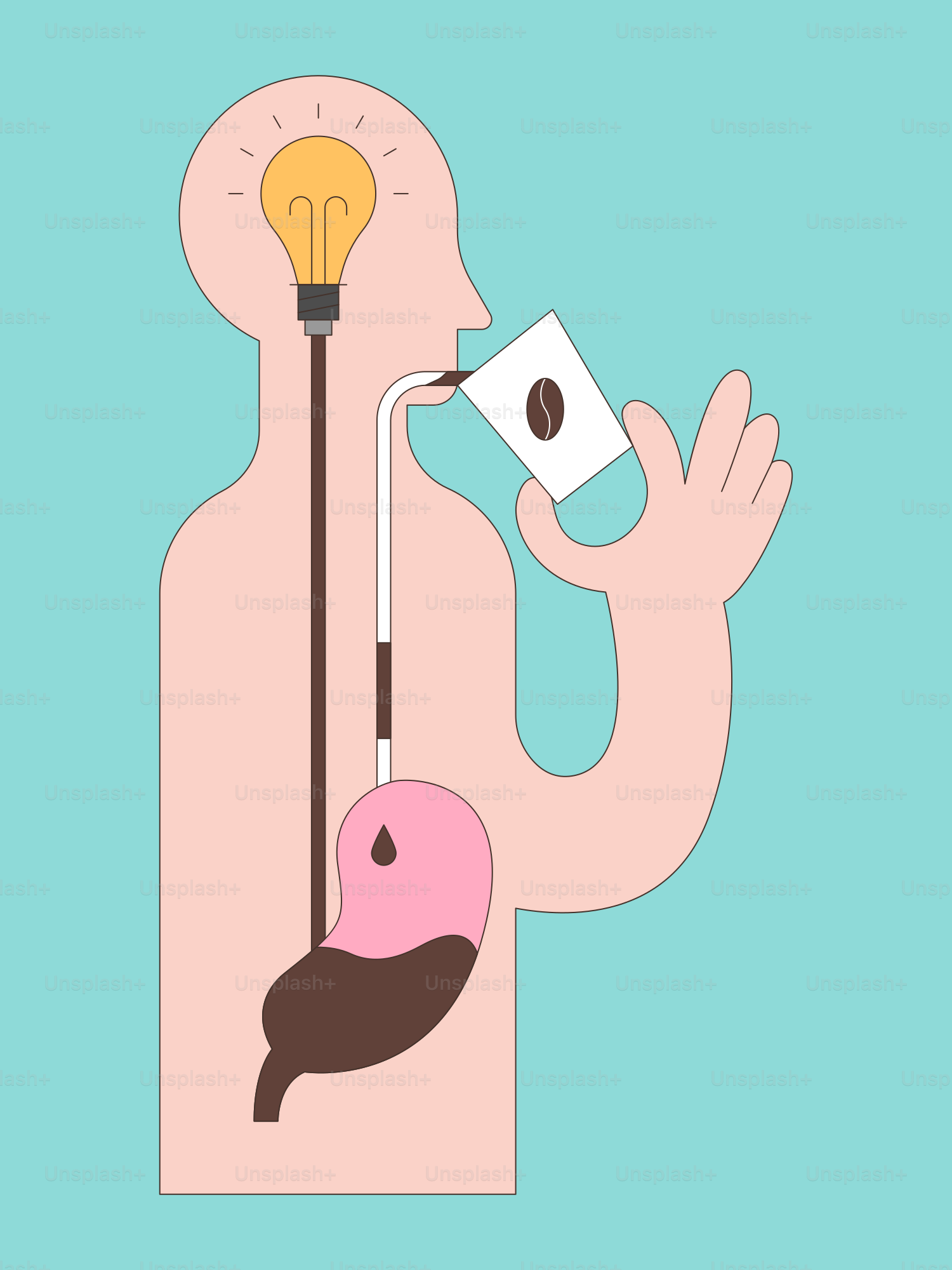 A person with a light bulb on their head