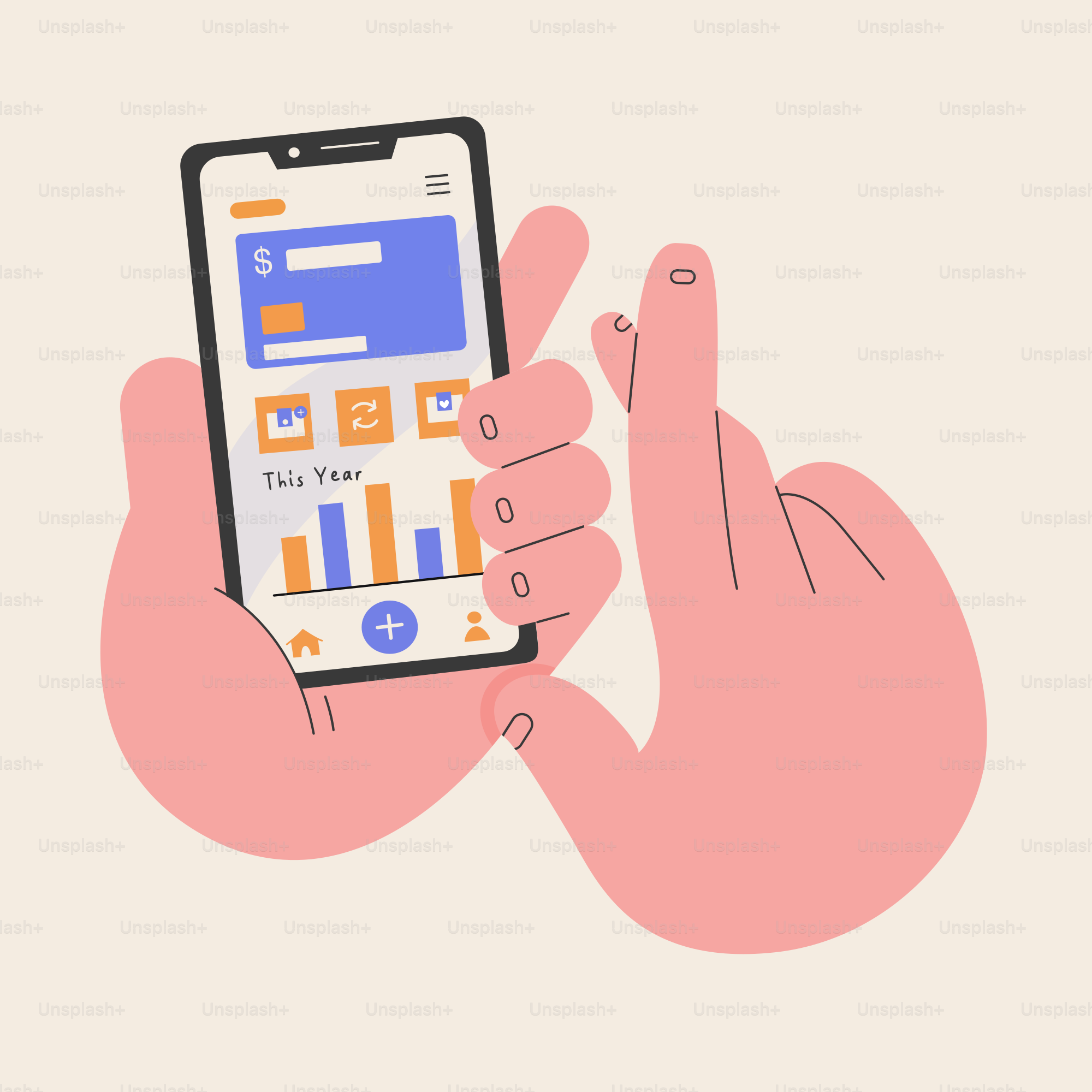 Eine Person, die ein Smartphone in der Hand hält
