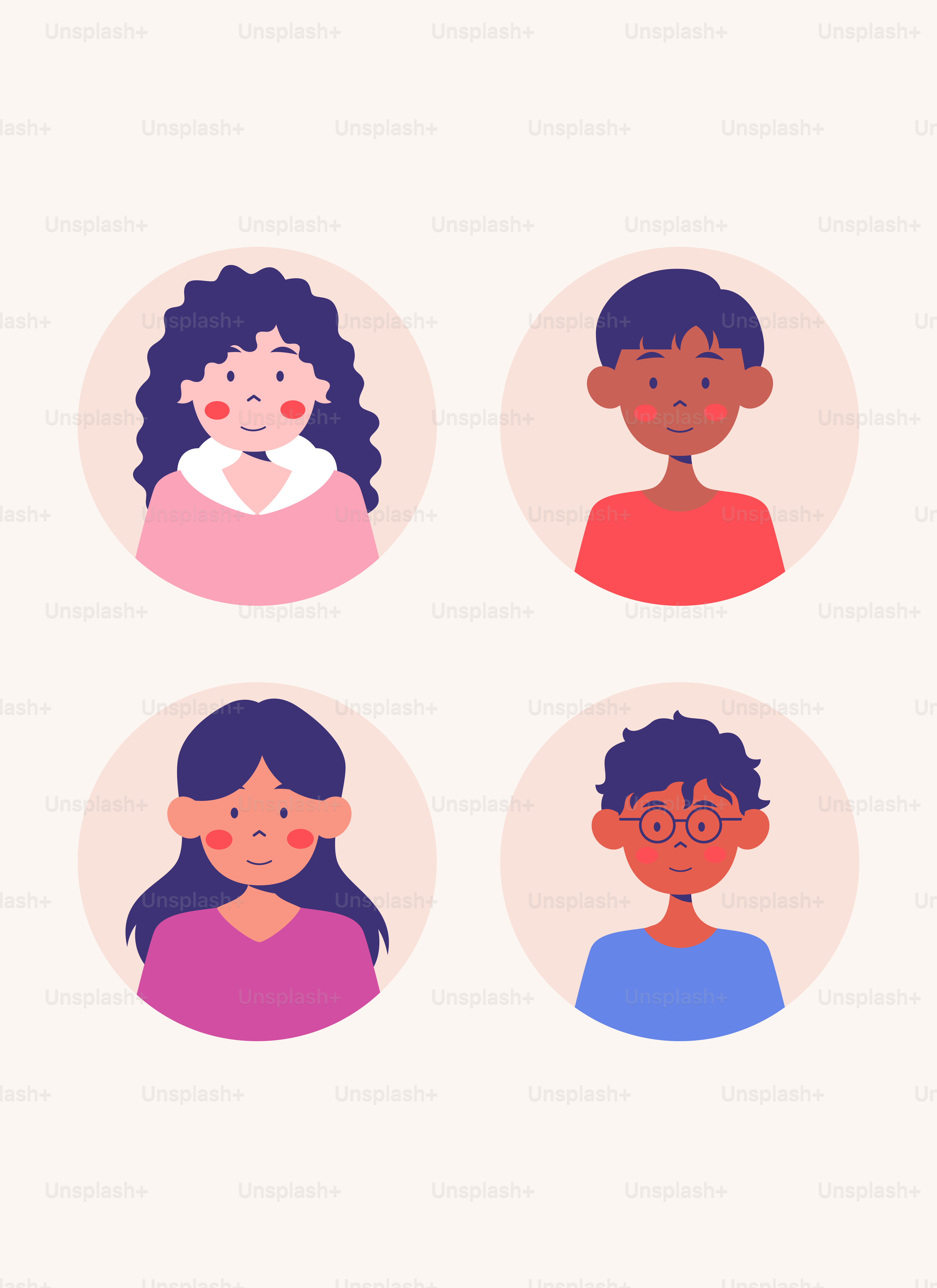 A group of people with different facial expressions