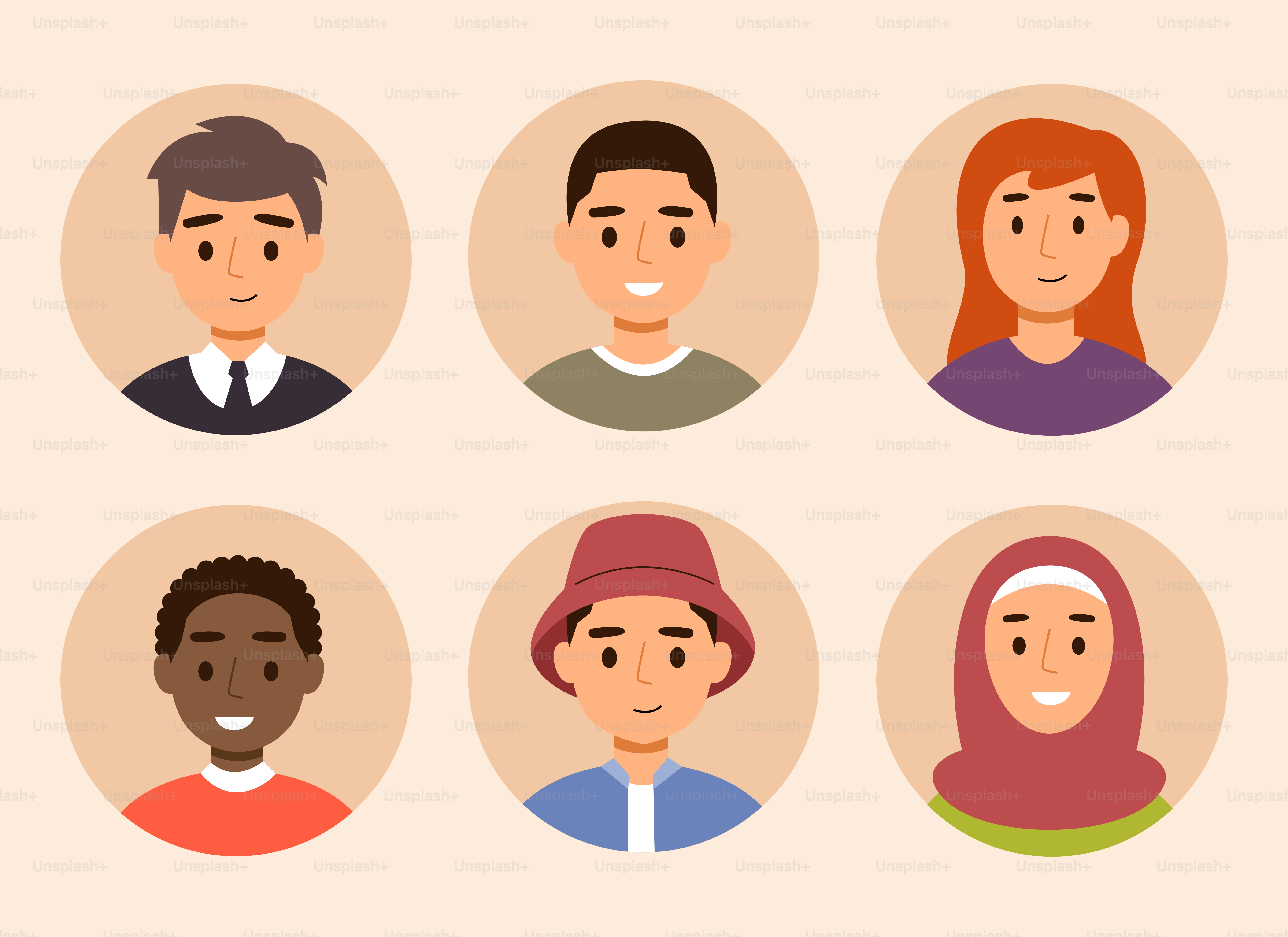 A group of people with different facial expressions