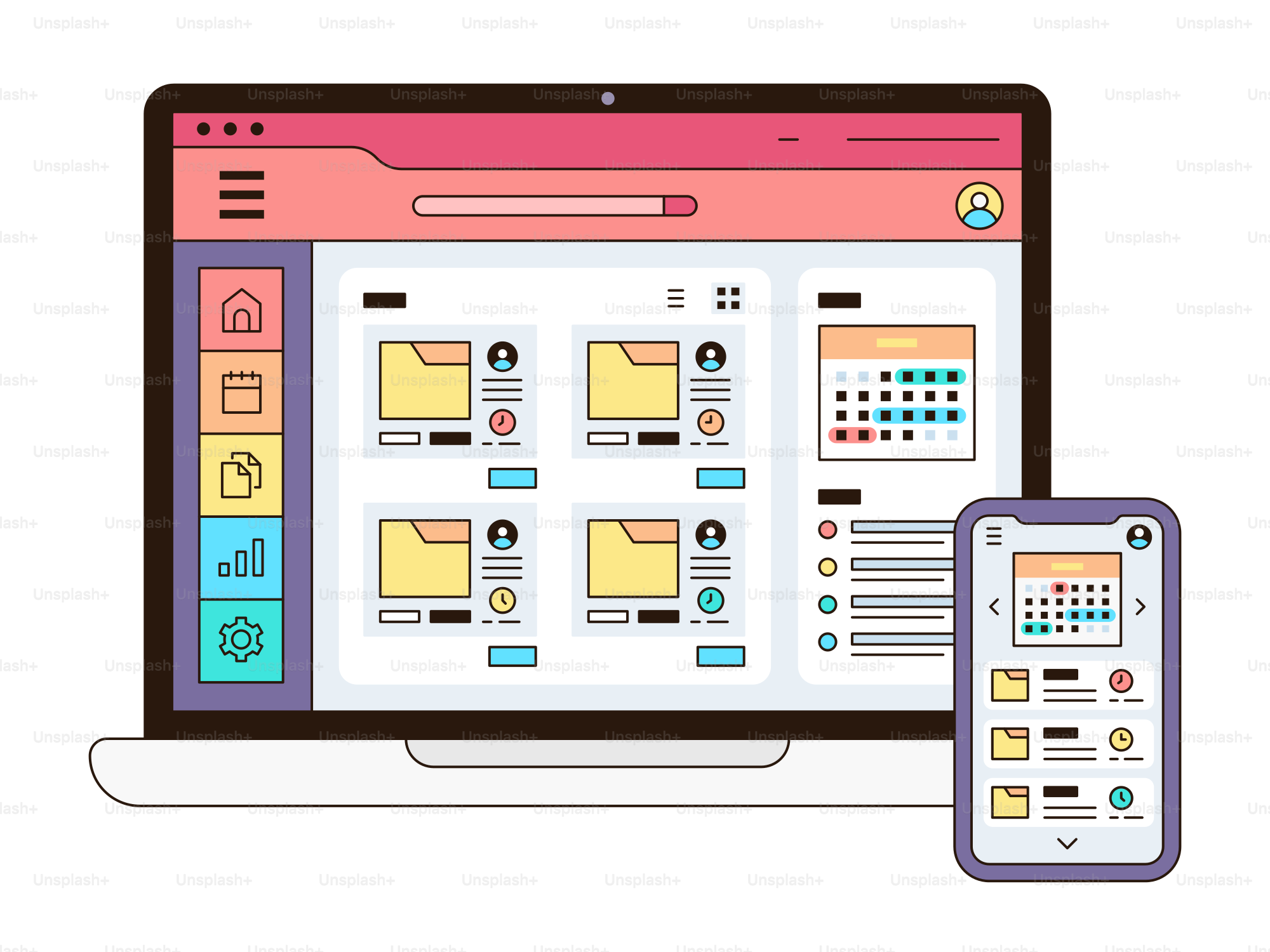 A laptop and a cell phone sitting next to each other