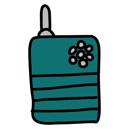 A blue luggage bag with a flower on it