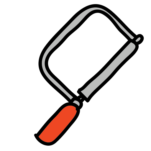 A hand held garden shear with an orange handle