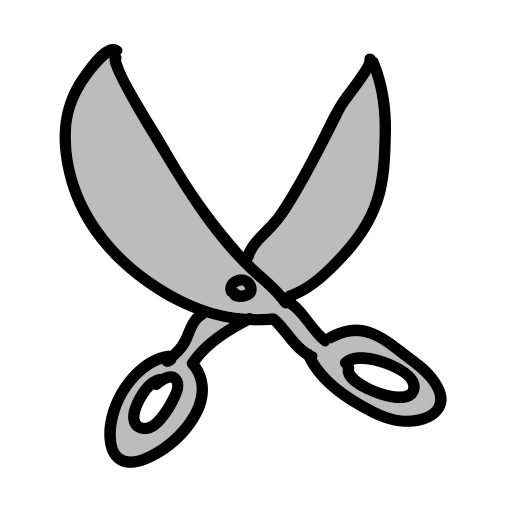 A pair of scissors sitting on top of each other