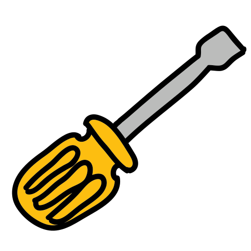 A yellow and gray kitchen utensil on a white background
