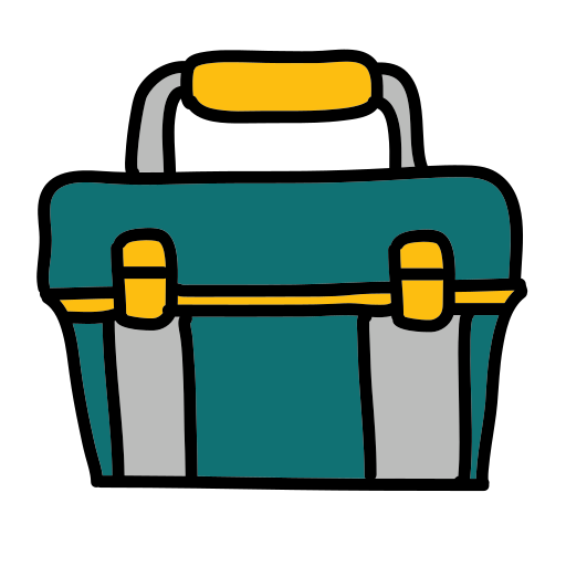 Un sac bleu et jaune avec des poignées jaunes