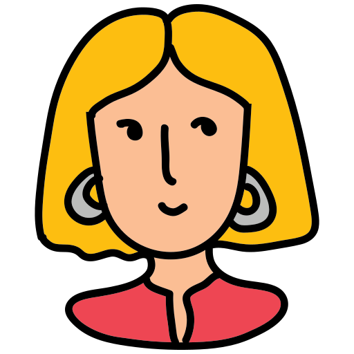ブロンドの髪の女性の絵