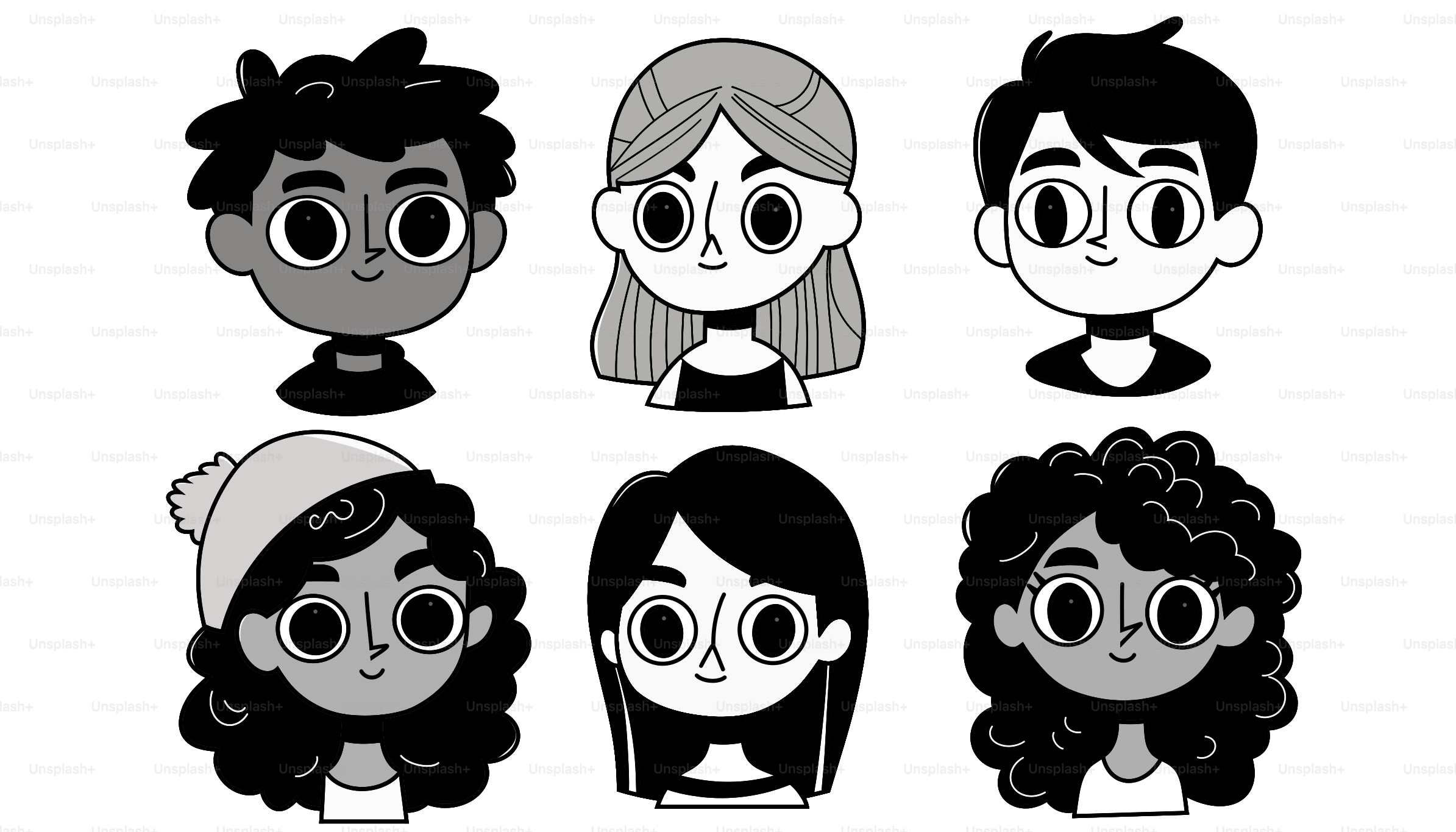 A group of people with different facial expressions