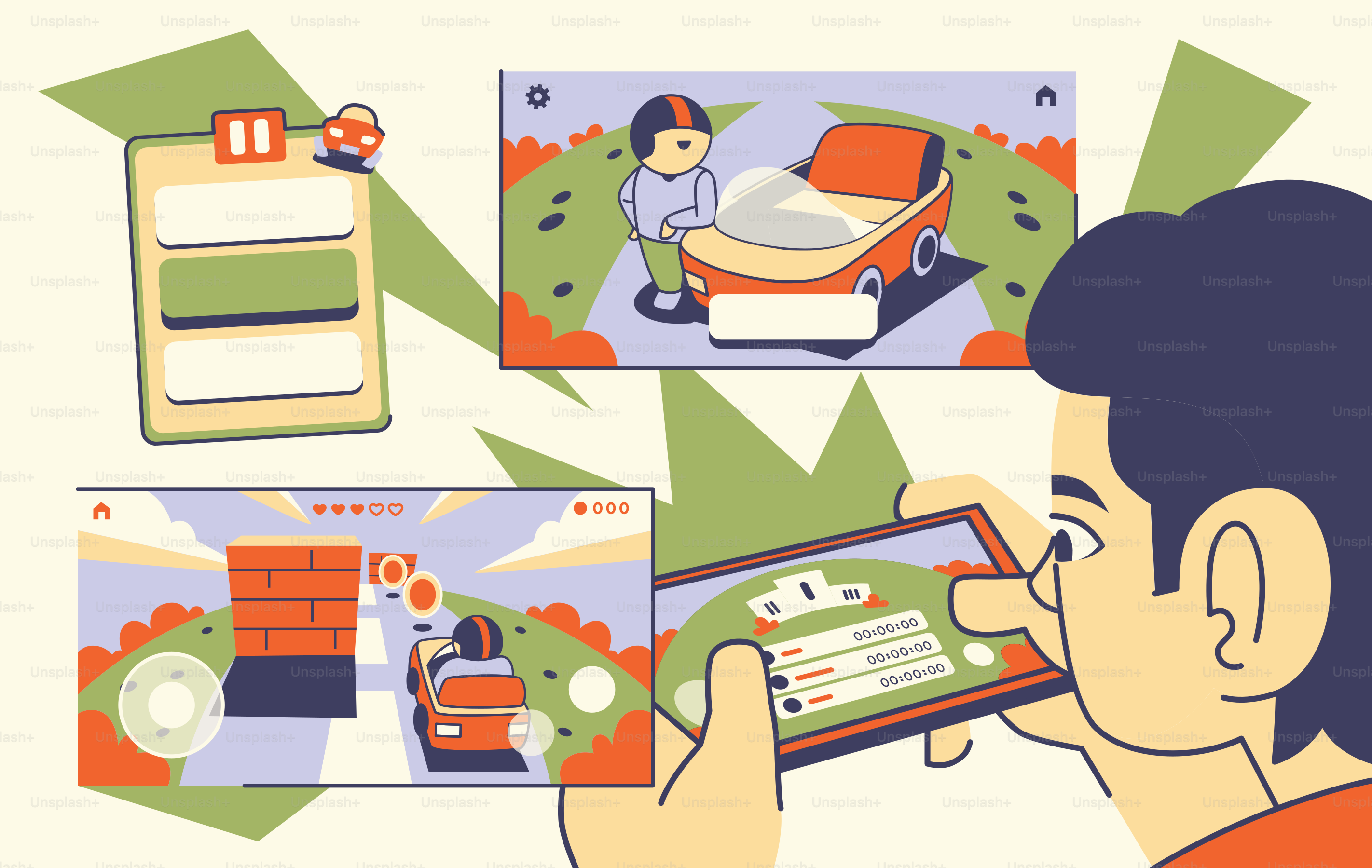Um homem segurando um smartphone na mão