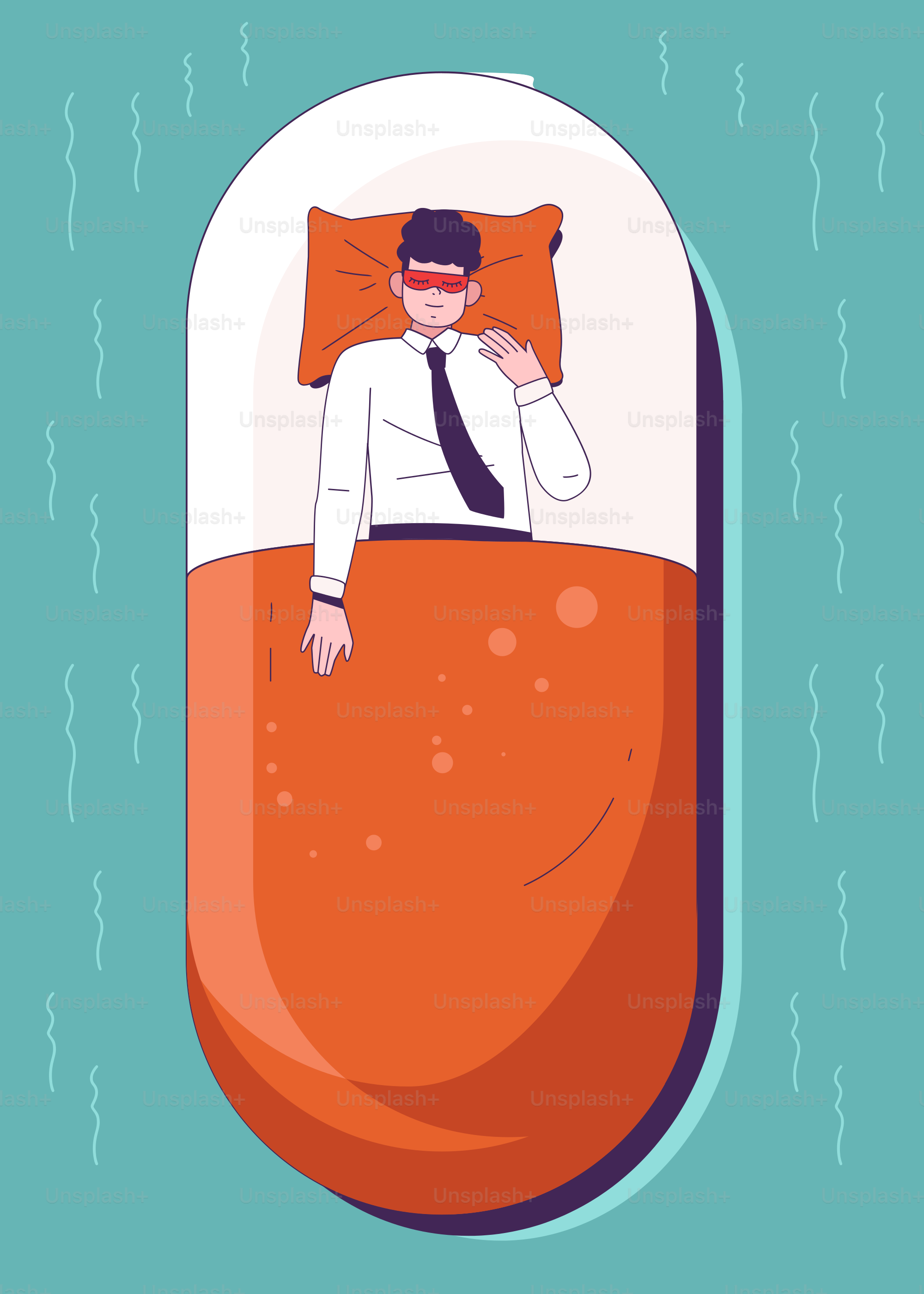 A man laying in a bed with a pillow on top of it