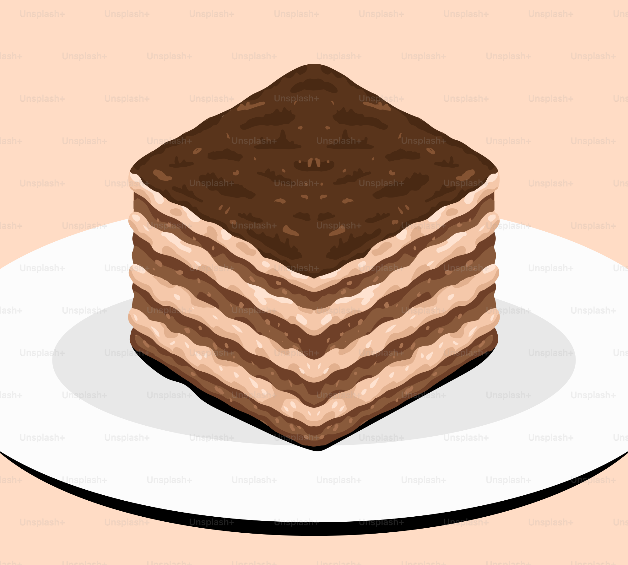 하얀 접시 위에 놓인 케이크 한 조각