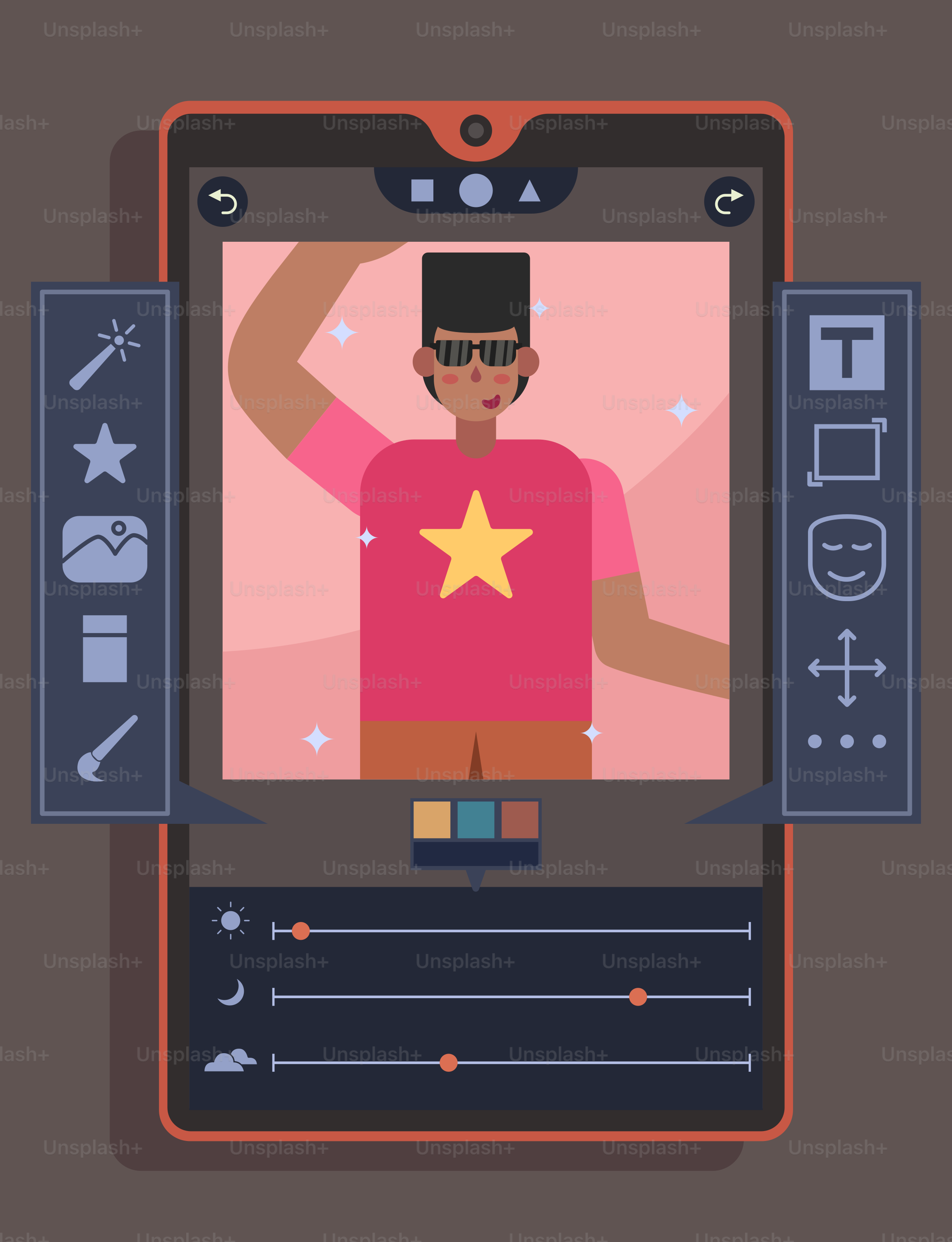 A flat screen TV with a man on it