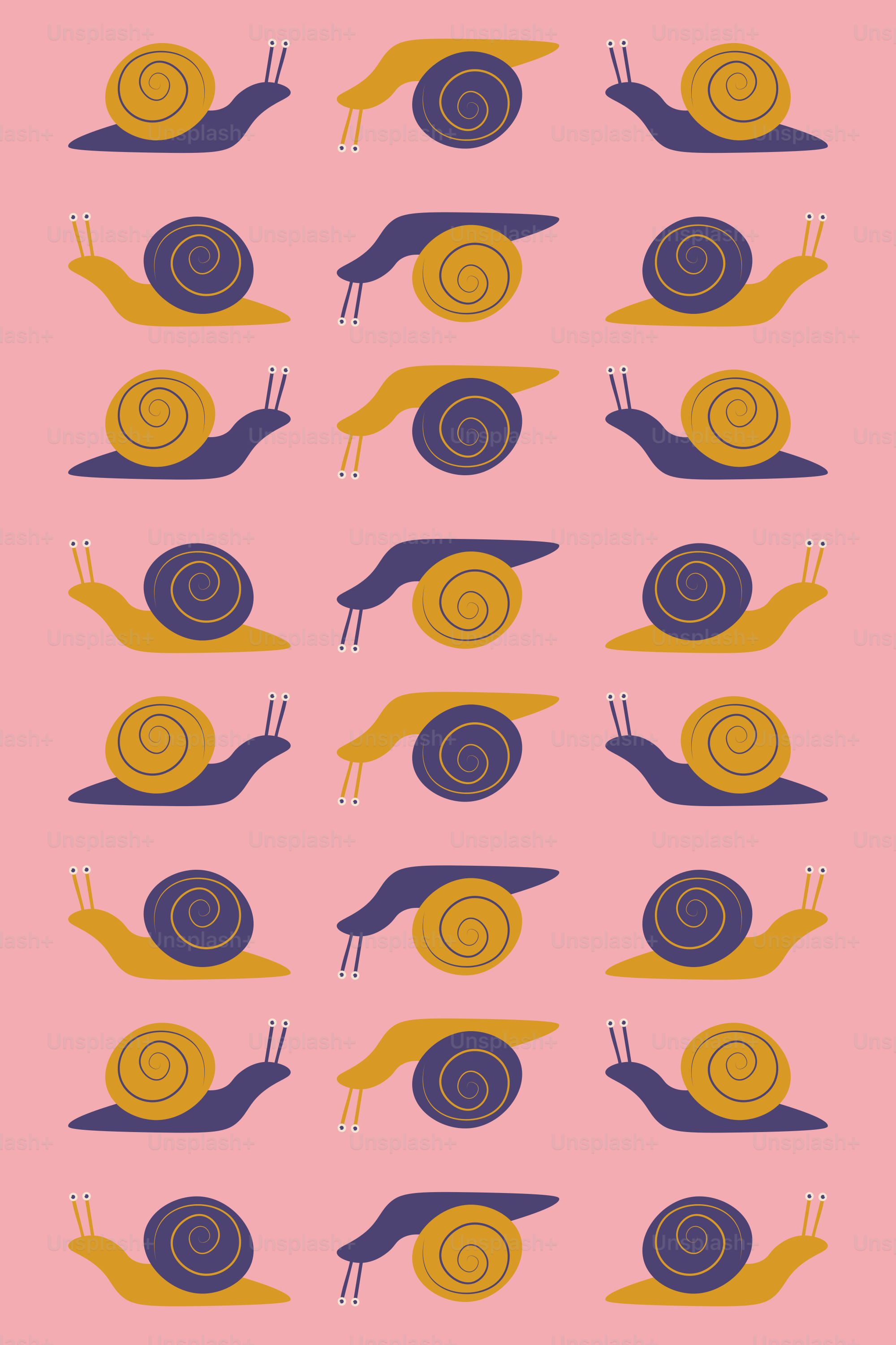 Um fundo rosa com pássaros e caracóis