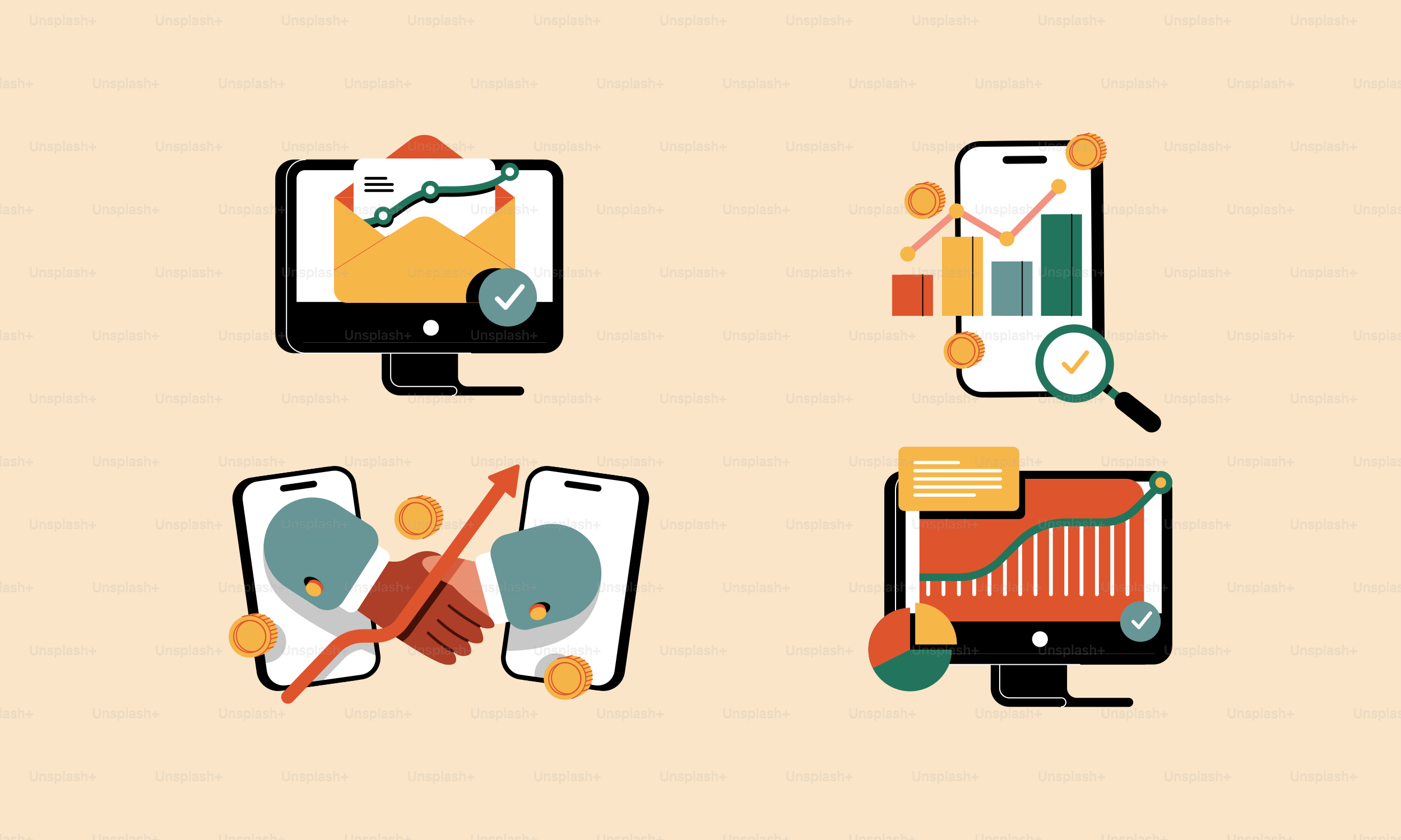 A group of different types of electronic devices