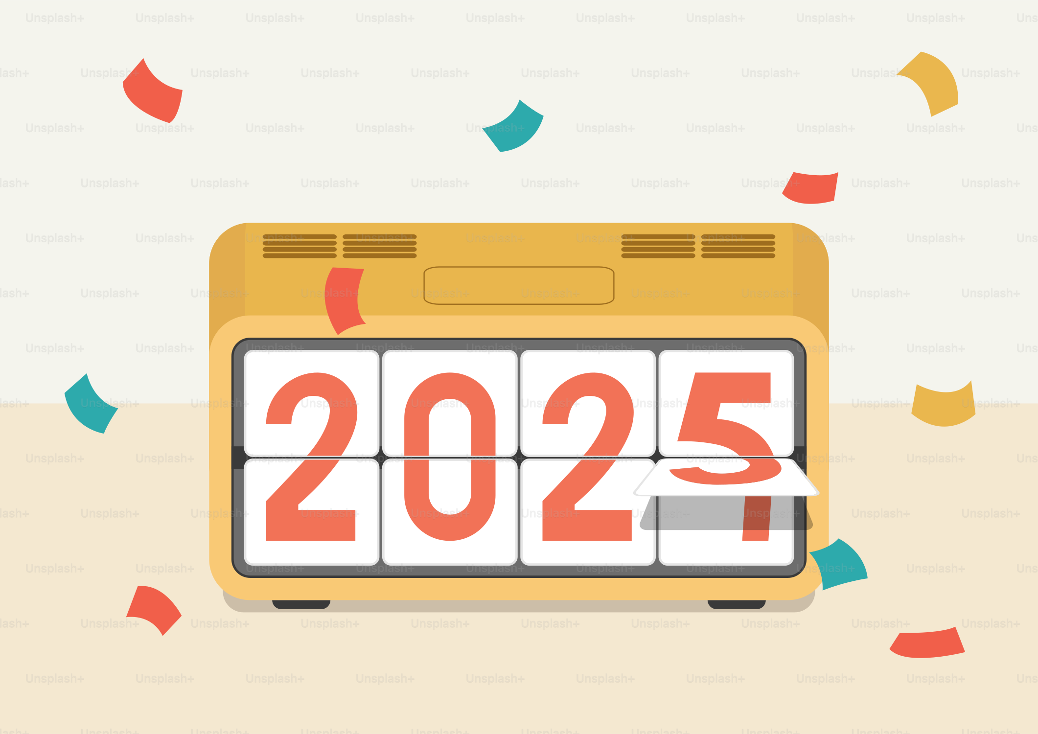 A calendar with the date of the new year on it