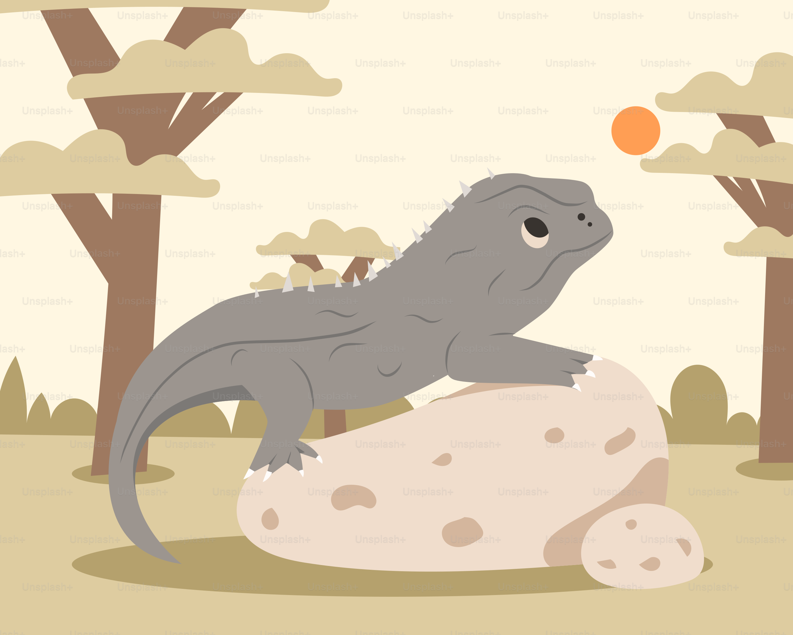 An animal that is standing on a rock